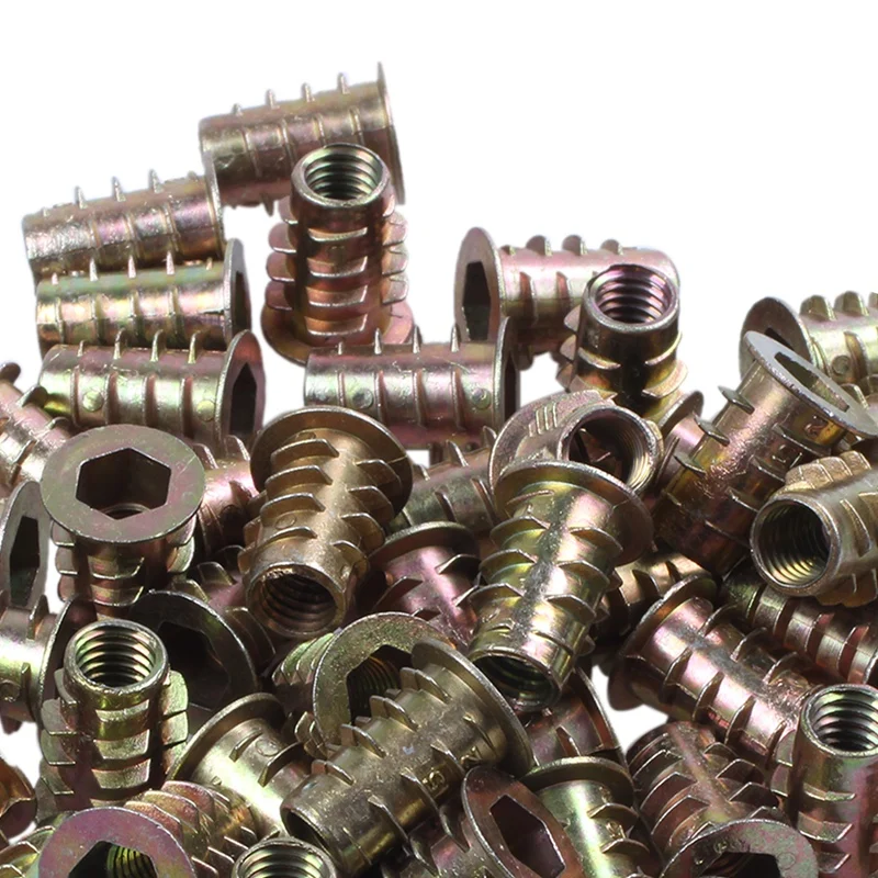M6x15mm винт для интерфейса гайки вставки резьбовые гайки 50 шт для мебели