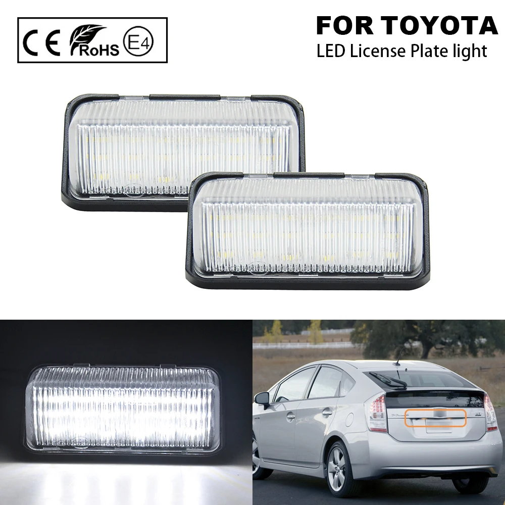 2шт Светодиодный светильник номерного знака для TOYOTA Prius XW50 ZVW35 ZVW50/51/55 Alphard VELFIRE AGH30/35