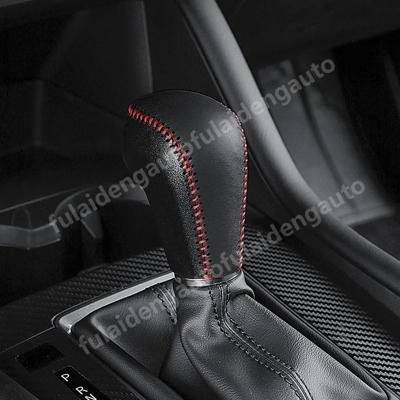 1 шт. для Mazda 3 Axela Новинка DIY Красная Нить автоматический кожаный чехол для рычага переключения передач отделка автомобильные аксессуары