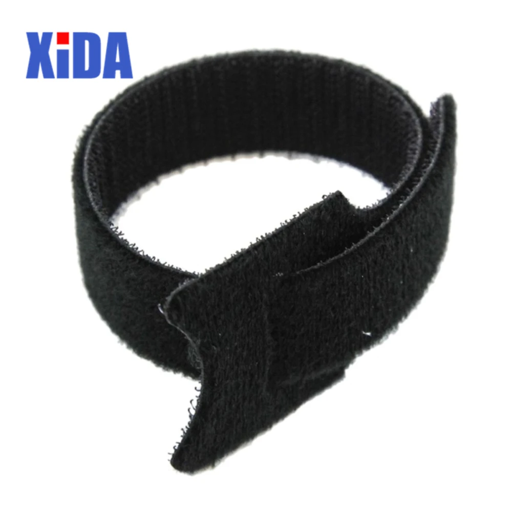 1,2X15 см DIY многоразовый кабель нейлоновый ремешок черный кабель шнур крюк и петля стяжки аккуратный органайзер для намотки кабеля