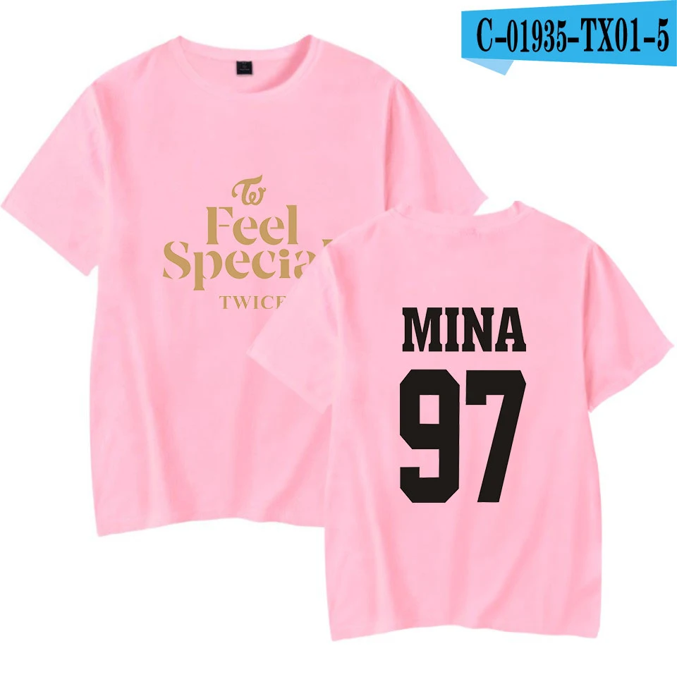 gray21 Новая корейская мода Kpop Twice Feel специальный альбом же печать футболки для мужчин/wo мужские футболки Harajuku Хип-Хоп Уличная футболка - Цвет: gray21