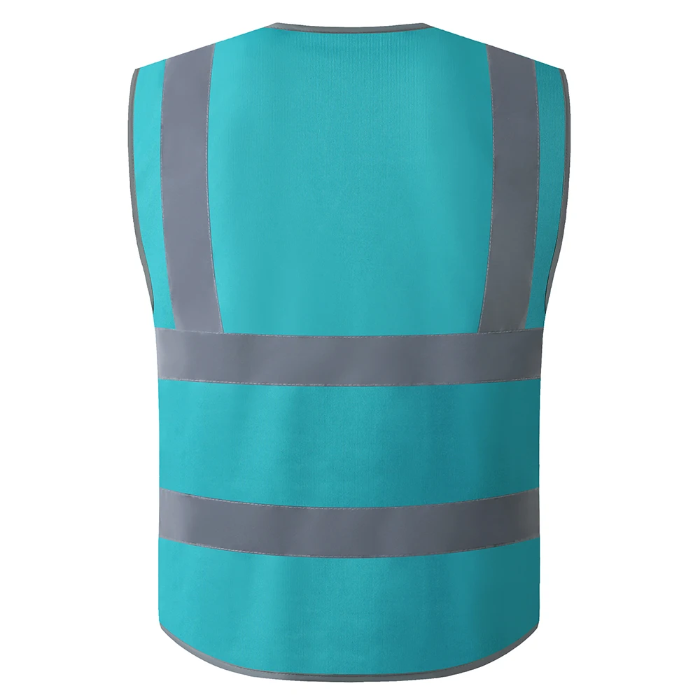 Hot Pink 9 Pockets High Visibility Vest Mens Work Vest Safety Vest With