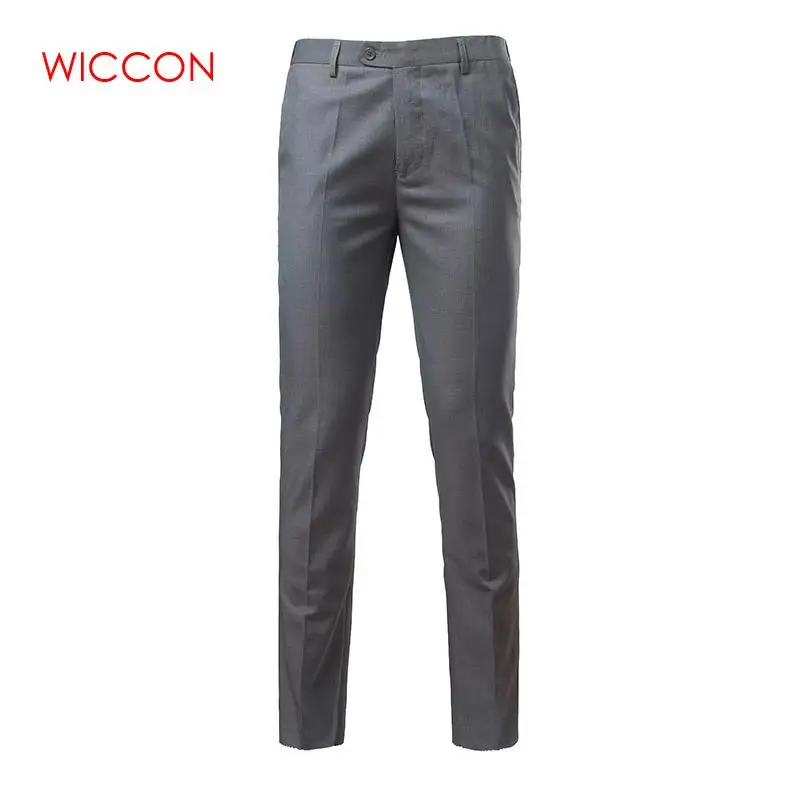 Suit Pants Fashion Elegant Men's Pants Solid Color Straight Long Trousers Men's Slim Fit Formal Trousers Smart Casual Pants