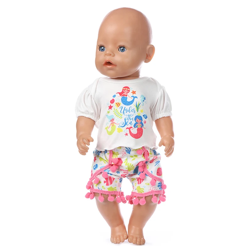 Born Baby Fit 18 дюймов 43 см кукольная одежда аксессуары комплект из рубашки и шорт для Школьного сезона для ребенка подарок на день рождения