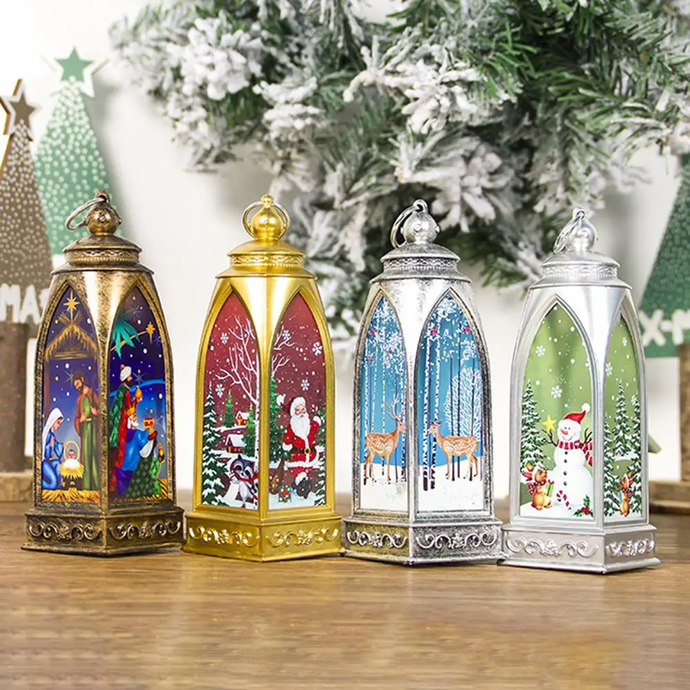 nice Romantic Christmas LED Candle Lantern Garden Light Festival Party Home Decoration Supplies Xmas Tree Hanging Ornament