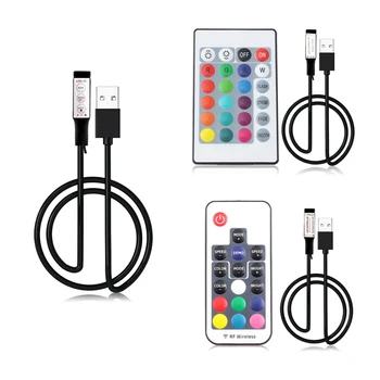 

USB LED RGB Remote dimmer Light 5 12 24 V Volt RGB USB IR RF Remote Controller 5V 12V 24V USB LED Strip 3 17 24 Key Wireless