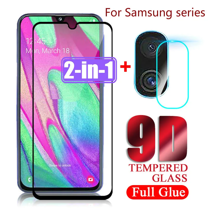 

2 in 1 Lens Screen Back+Front Tempered Glass For Samsung S10E A6 A7 A8 A9 2018 A9S J4plus J6plus J4 J6 J8 2018 A6 A8 Plus 2018