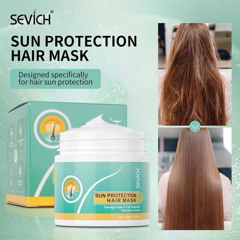 Sevich Hair Mask Sun Protection Anti-UV Sun Protection Smoothing Treatment Mask Repairs Damage Restore Soft Hair for All