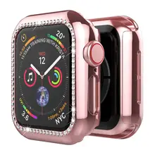 Шикарный бампер для Apple watch чехол для Apple watch 4 44 мм 40 мм 42 мм 38 мм Алмазный защитный чехол iWatch 4 3 2 1 Аксессуары 38