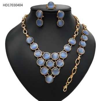 

Yulaili 2017 Fashion Newest Jewelry Set Wedding Party Semi-precious stone Opal