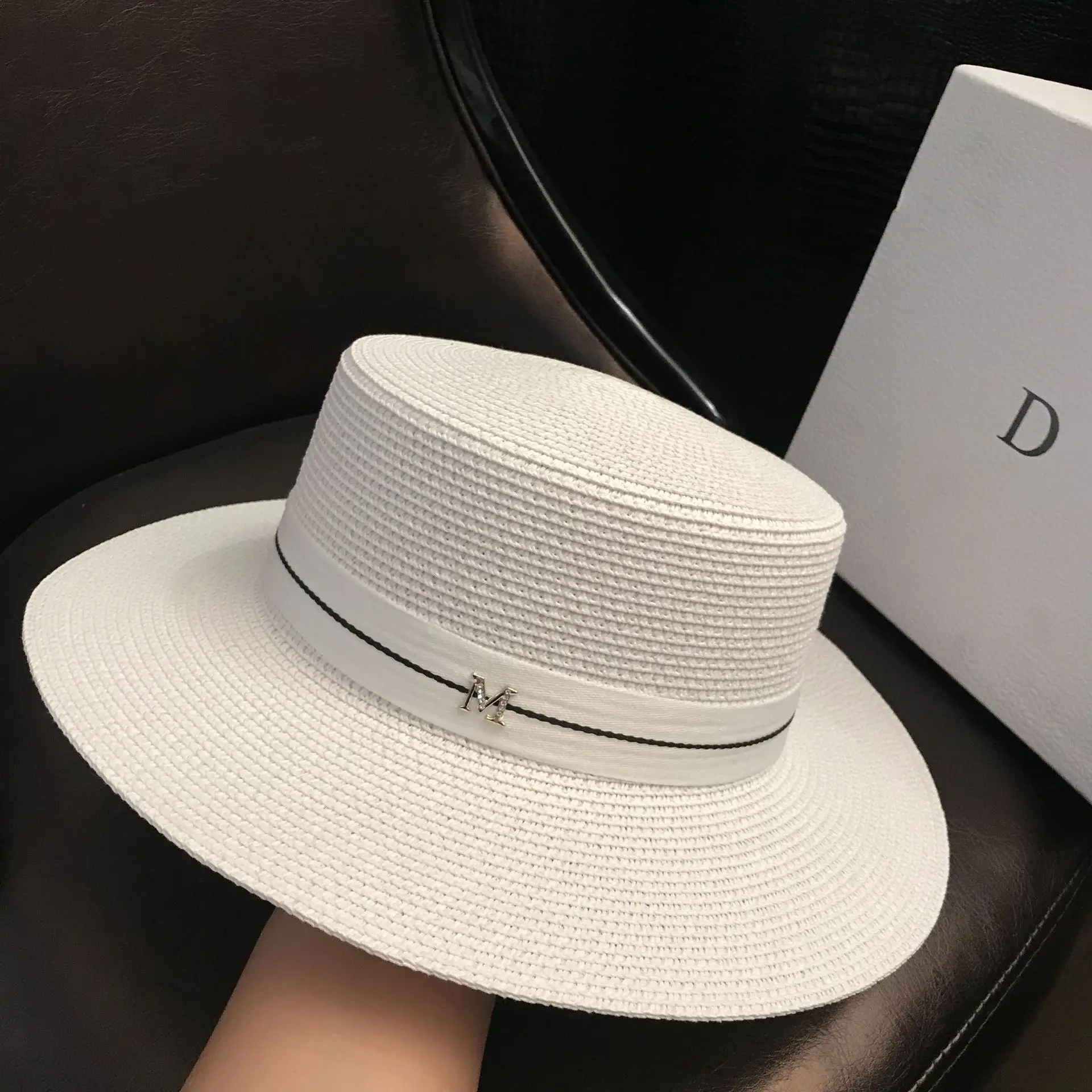 New Summer Women's Boater Beach Hat Wide side Female Casual Panama Lady Classic Flat Bowknot Straw Sun Women Man Fedora | Аксессуары
