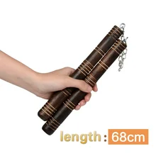 Нунчаку бамбуковые деревянные боевые деревянные нунчаки двойной палки тренажеры 67 см