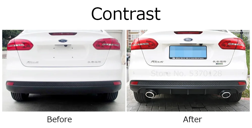 AITWATT для Ford Focus до, высококачественный АБС-пластик, задний спойлер, диффузор, защита Бампера, защитная накладка, 1 шт