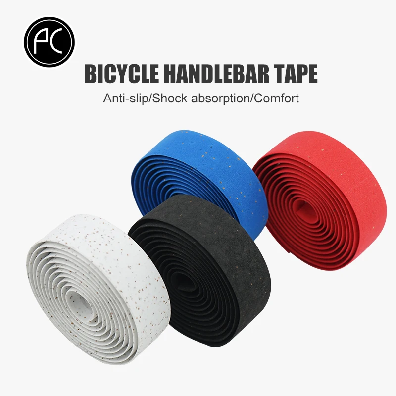 

PCycling Bicycle Handlebar Tape EVA Cork dust Belt MTB Road Bike Soft Cycling Handle Tape wear-resistant Wrap +2 Bar