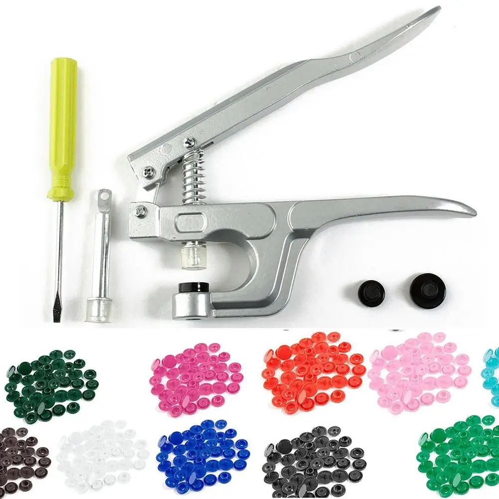 

Portable Snap Pliers Button Fastener Handle Hand Press Studs Clamp Craft Sewing DIY Tool Hand Press Buckle Machine Sewing Tool
