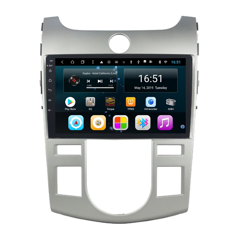 Perfect Car HD 1080P MP3 MP4 Music Resolution HD display Resolution 1024 * 600 USB for KIA cerato koup automatic AC 9inch Android 8.1 0