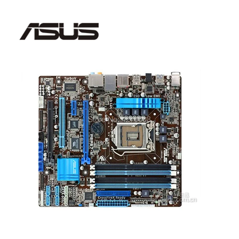 Разъем LGA 1155 USB3.0 SATA3.0 для ASUS P8P67-M десктопная материнская плата P67 i3 i5 i7 DDR3 б/у |