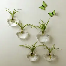 

Hanging Glass Vase Flower Planter Pot Terrarium Container Home Garden Wall Decor
