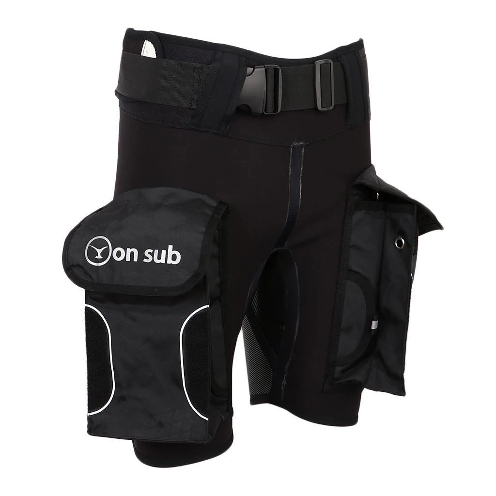 Premium Black Neoprene Scuba Diving Teaching Wetsuit Shorts with Pockets for Surfing Kayaking Canoe SUP Water Sports S M L