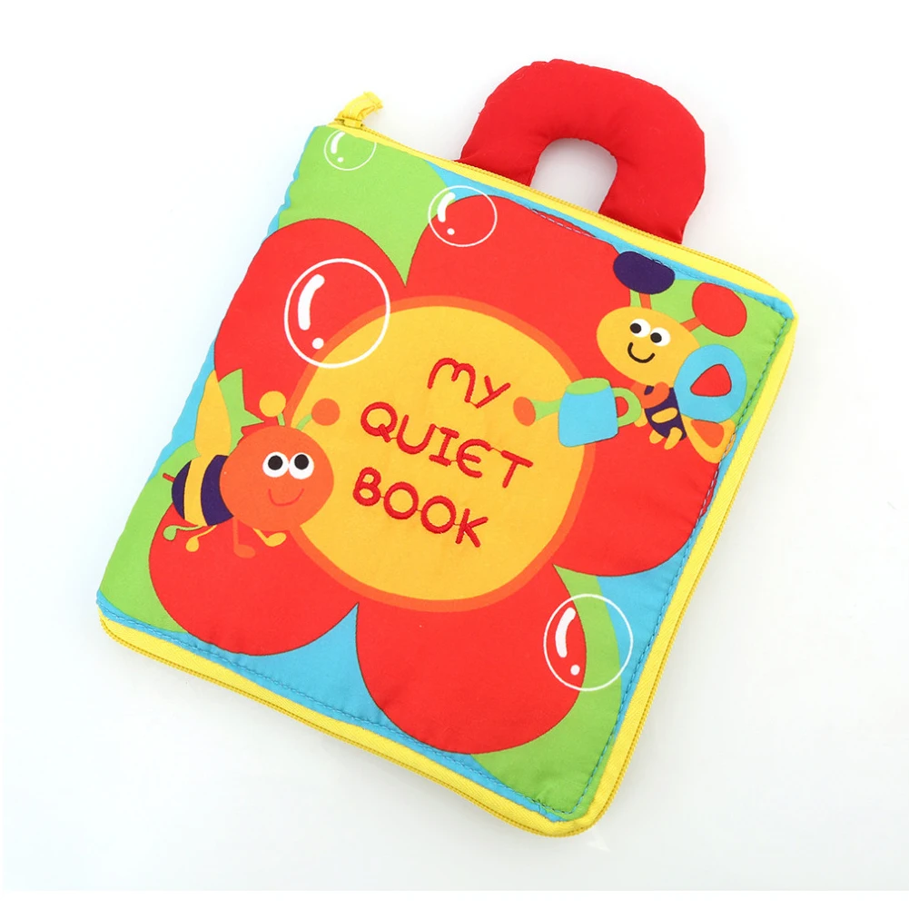 12 pages Soft Cloth Baby Boys Girls Books Rustle Sound Infant Educational Stroller Rattle Toys | Игрушки и хобби