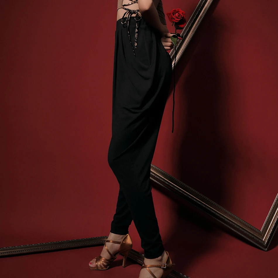 Latin Dance Dress Women Long Sexy Latin Dance Pants Ballroom Samba Tango Chacha Belly Dancing Performamnce L2122 dance dress dance pants