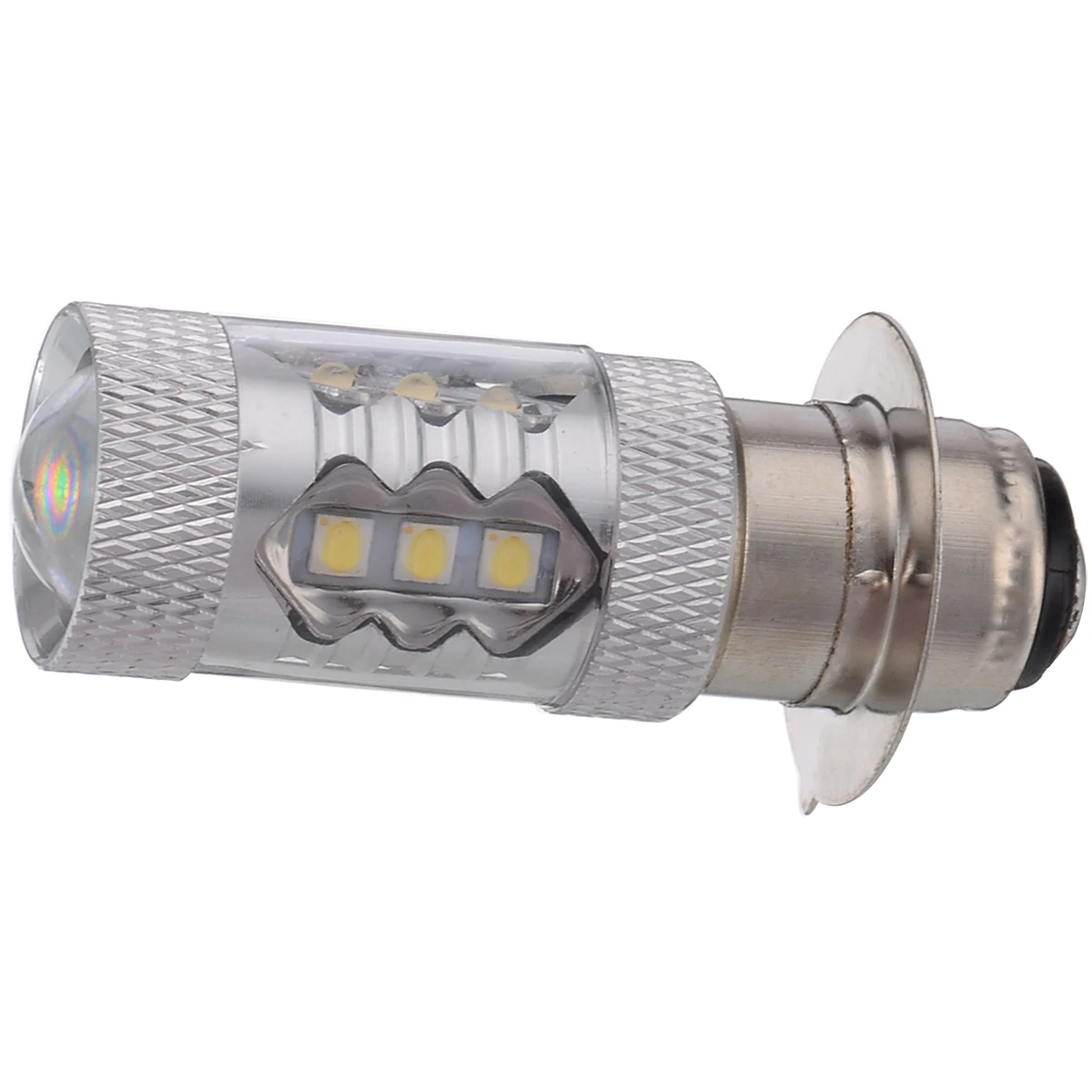 1PC H6M P15D DC 12V 80W White LED Headlight Bulb 20SMD Aluminum Head Lamp For Motorcycle ATV Off-road