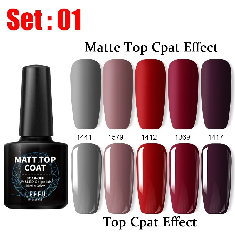 Modelones 6 шт./лот матовый эффект гель лак для ногтей наборы длительный