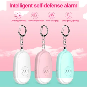 

Personal Alarm Safety Handy Device USB Rechargeable Mini Emergency Self-defense Safety Alarm Keychain