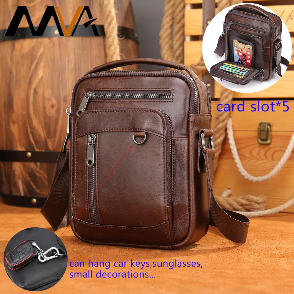 

MVA Shoulder Bags Men Vintage Crossbody Bags High Quality Male Bag Genuine Leather Man Shoulder Bag Tote Handbag Man Messenger