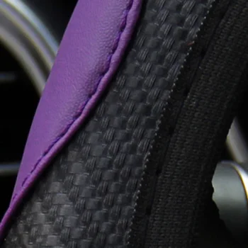 

Carbon Fiber Leather Steering Wheel Cover Interior Replacement Reliable