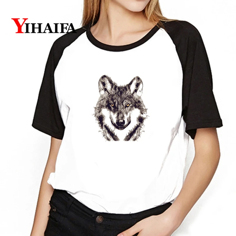 

Women T Shirt Harajuku Wolf 3D Printed Short Sleeve Tops Girls Casual Summer Graphic T-Shirts Ropa Mujer Hip Hop Tee Shirts