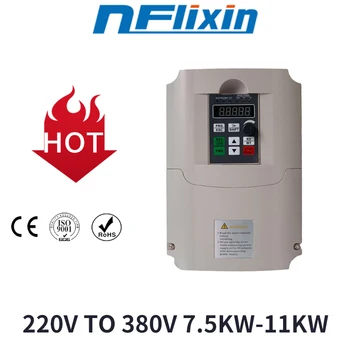 

11KW 220V 3Phase Input 25A Frequency Inverter Triphase 3Phase 380V Output VFD Frequency Converter Motor Speed Controller 50/60Hz