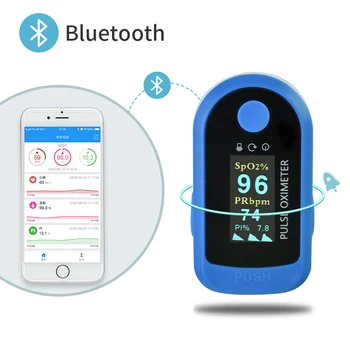 

Bluetooth Fingertip Pulse Oximeter Mobile Phone Monitoring Heart Rate Detection Finger Pulse Oximeter oximetro de pulso