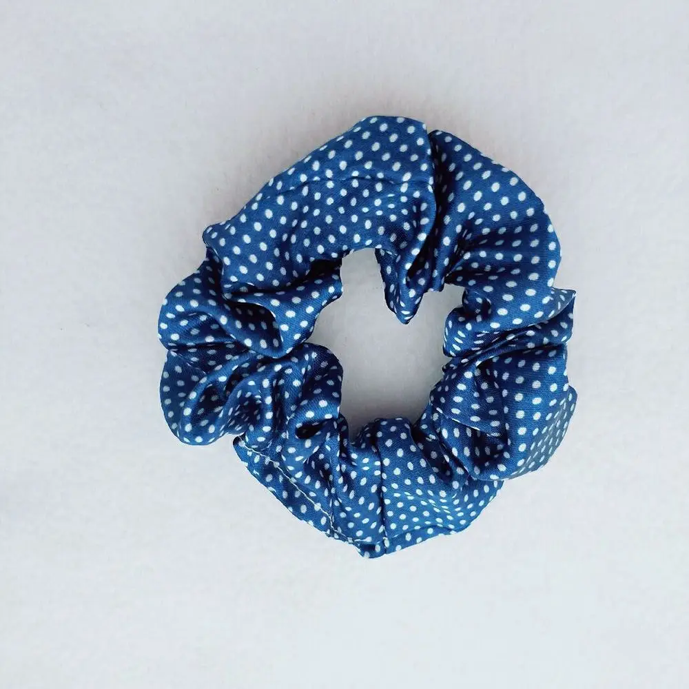 dark blue 1 шт., женские галстуки для волос в горошек, веревки для волос, женские резинки, держатель для конского хвоста, аксессуары для волос для девочек, Новое поступление, инструменты для укладки - Цвет: dark blue