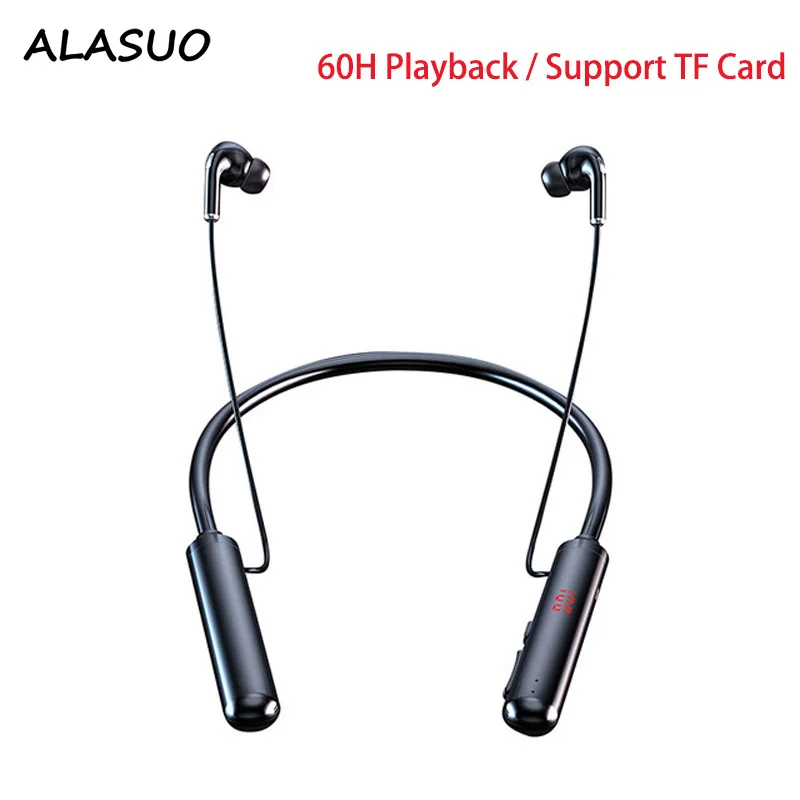 

Long Battery Wireless Earphone Bluetooth Headphone With Microphone TF Card Slot Magnetic Headset Active Noise Cancelling Earbuds