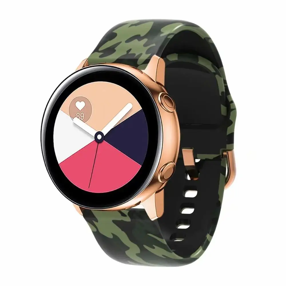 Silicone Strap Band For Samsung Smart Galaxy Watch Active Gear S2 3 S3 Sport Huawei GT 2 2E GT2E Amazfit Ticwatch 20mm Accessory | Наручные