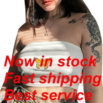 

2020 Newest Women Sexy Off-shoulder Casual Vest Camis Shirt Tube Tank Top Sleeveless Wrap Chest Crop Top