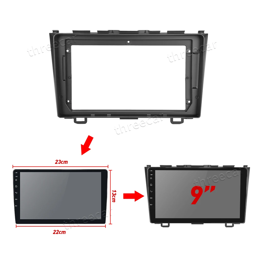 2Din рамка приборной панели автомобиля подходит для Honda CRV 2006-2011 автомобильная DVD панель GPS Dash комплект монтажная рамка отделка рамка Fascias