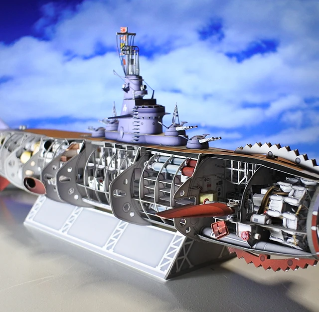 Kaitei Gunkan Goutengo Submarine Narval Handcraft Paper Model Kit Handmade Toy Puzzles 3