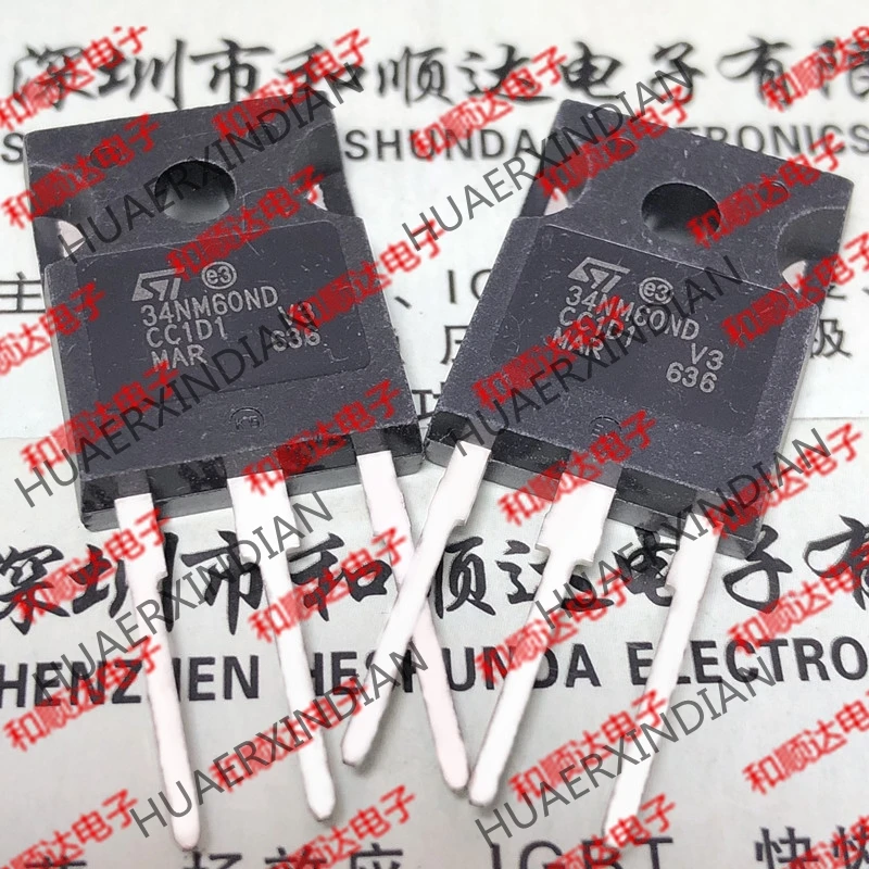 10PCS/LOT New and original 34NM60ND STW34NM60ND TO-247 600V 29A