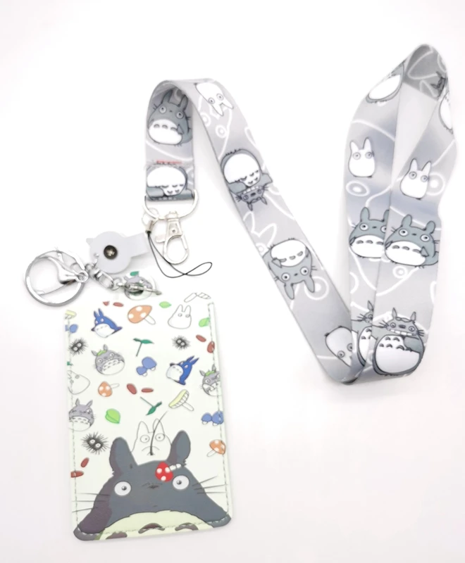 1 pcs cartoon Totoro Lanyard Key Cosplay Badge ID Cards Holders Neck Straps Keyrchains | Украшения и аксессуары