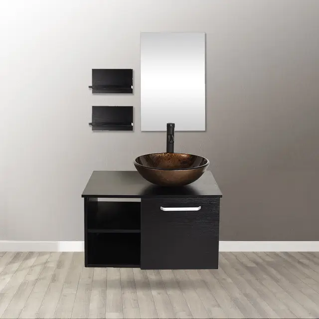 28 Bathroom Vanity Wall Mounted Cabinet Single Vessel Sink