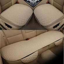 Housse de siège de voiture en lin, coussin en tissu de lin avant arrière, tapis de protection respirant, universel, style intérieur automobile, camion SUV Van