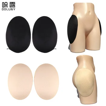

2PCS Black Sexy Hip Butt Enhancer Reusable Self-Adhesive Sponge Pads Women Thigh Sponge Pads Breathable