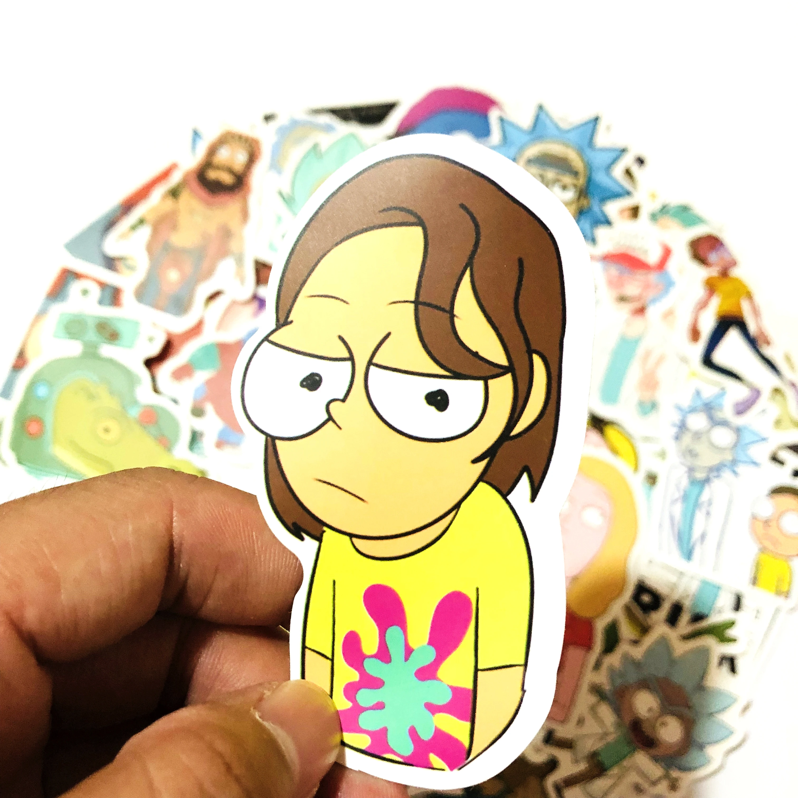 50/100 шт Rick and Morty наклейки для рисования ПВХ водонепроницаемые ноутбука скейтборд