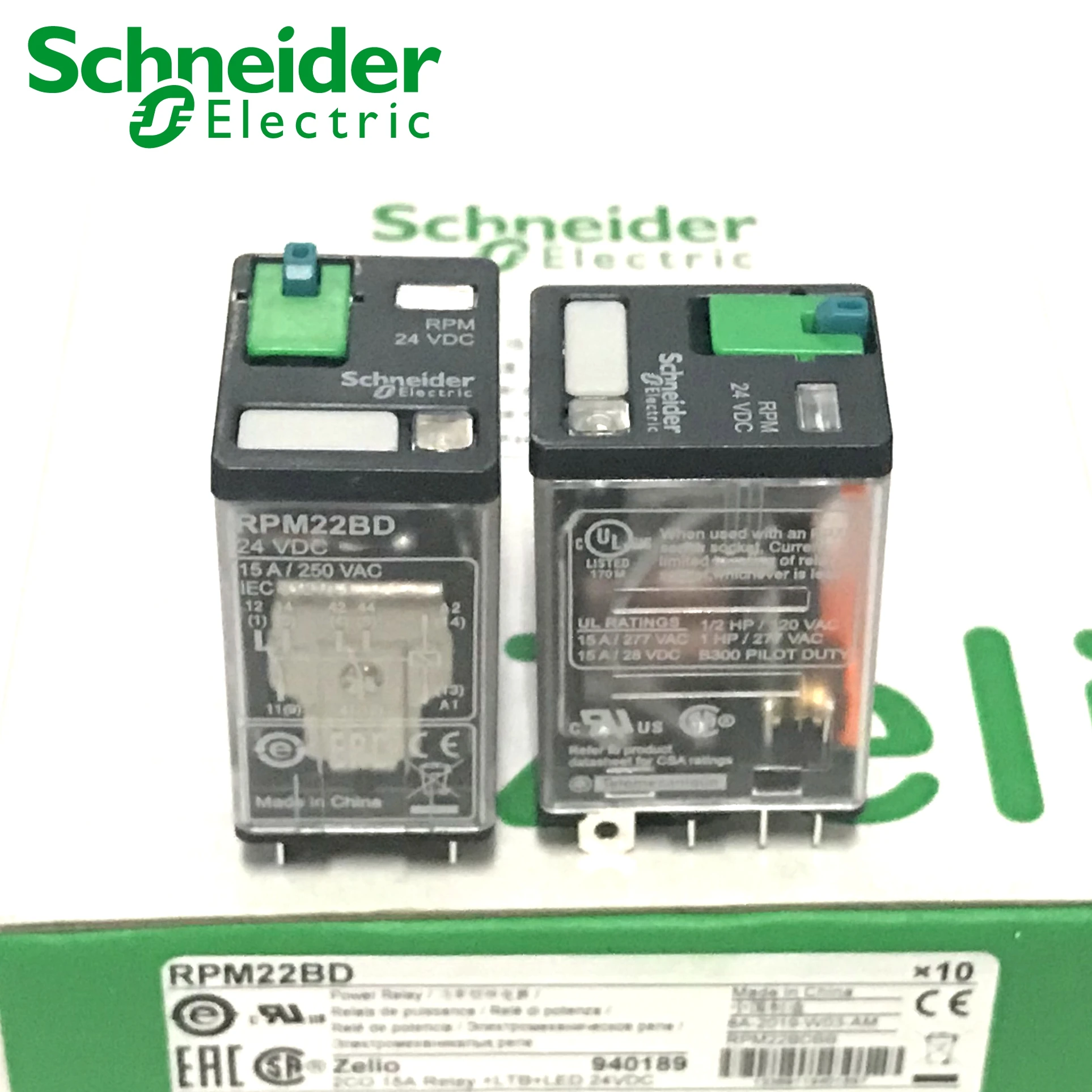 led 24vdc 230vac rele novo original schneider 05