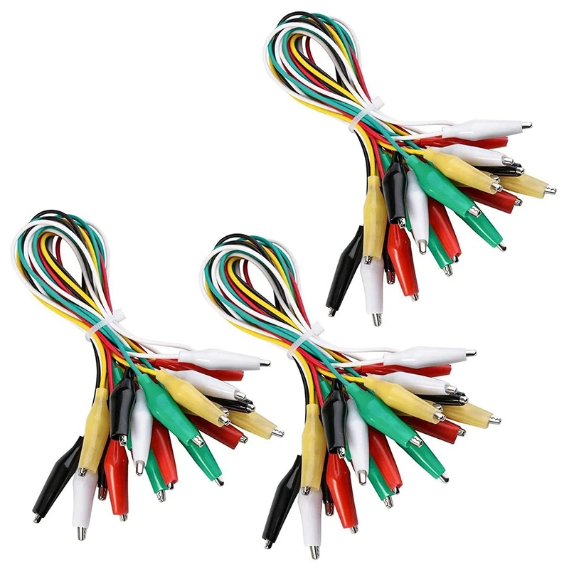 

30 Colorful Alligator Clip Test Lines Power Test Line Length 50cm