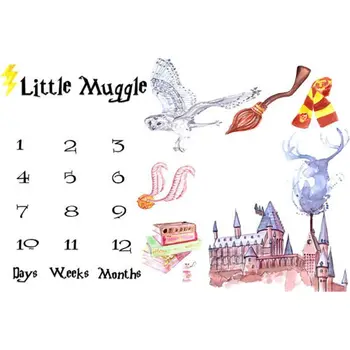 

Baby Monthly Milestone Blanket Newborn Photo Prop Blanket for Infants Girl Boy 23GD