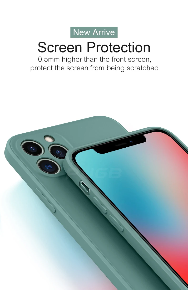 Luxury Orignal Square Soft Liquid Silicone Case For iPhone 11 12 13 Pro Max Mini X XS XR 6S 7 8 Plus SE 2022 Shockproof Cover iphone 12 pro max case