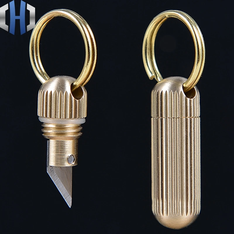Латунный капсульный нож Распаковка карманный нож брелок EDC нож